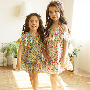 girl country dress / floral dress / cotton dress