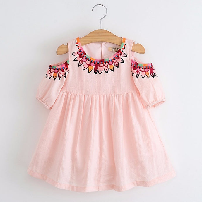 girl dress / kids dress /off-shoulders dress