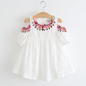 girl dress / kids dress /off-shoulders dress